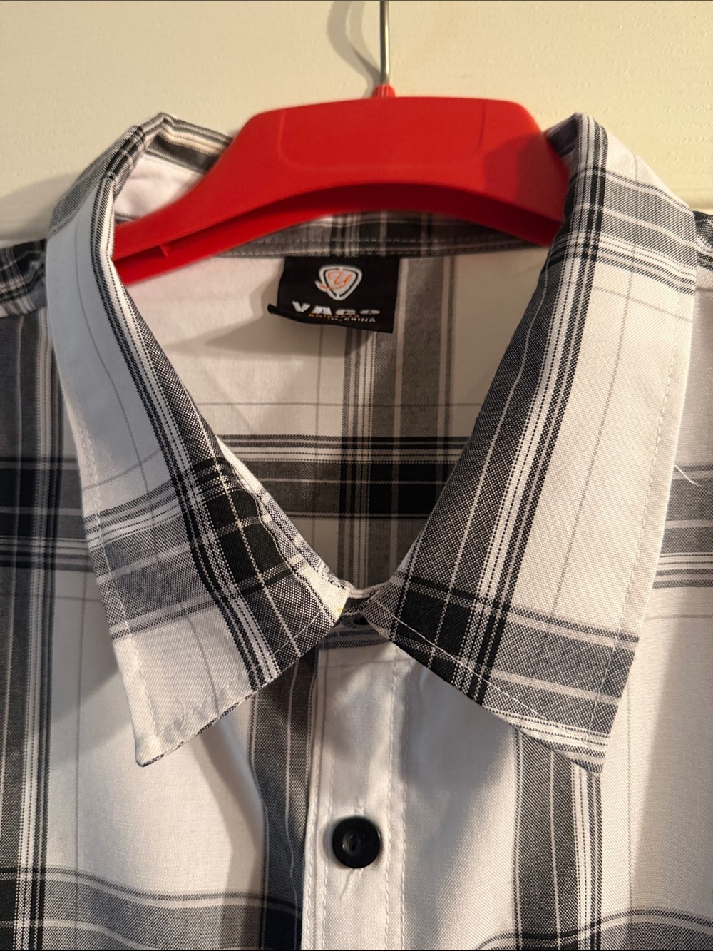 Yago Men’s Black & White Plaid Button-Down Shirt - 5XL